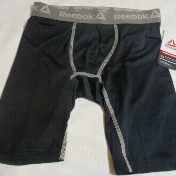 Reebok Mens Small Black Performance Boxer Briefs Underwear NWT - Picture 1 of 2